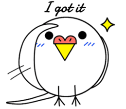 A round white bird01 sticker #12750435