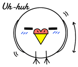 A round white bird01 sticker #12750436