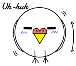 A round white bird01 sticker #12750436