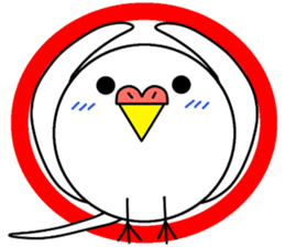 A round white bird01 sticker #12750437