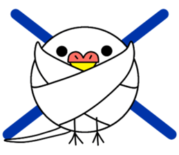 A round white bird01 sticker #12750438