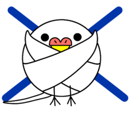 A round white bird01 sticker #12750438