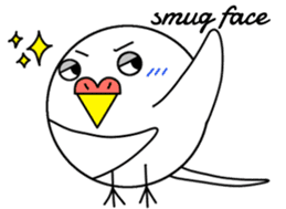 A round white bird01 sticker #12750439