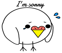 A round white bird01 sticker #12750440