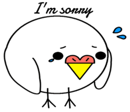 A round white bird01 sticker #12750440