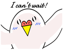 A round white bird01 sticker #12750441