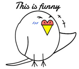 A round white bird01 sticker #12750442