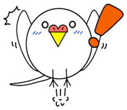 A round white bird01 sticker #12750444