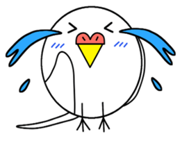 A round white bird01 sticker #12750445