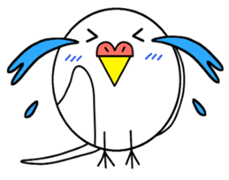 A round white bird01 sticker #12750445