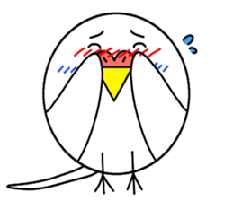 A round white bird01 sticker #12750446