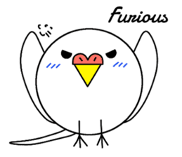 A round white bird01 sticker #12750447