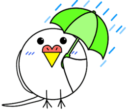 A round white bird01 sticker #12750448