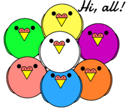 A round white bird01 sticker #12750449