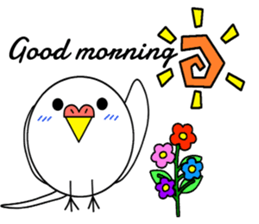 A round white bird01 sticker #12750450