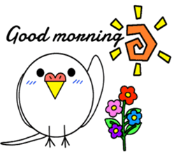 A round white bird01 sticker #12750450