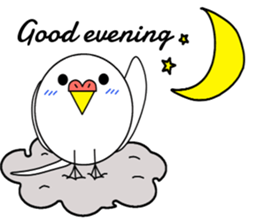 A round white bird01 sticker #12750451