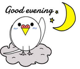 A round white bird01 sticker #12750451