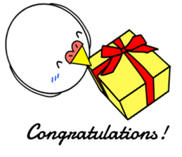 A round white bird01 sticker #12750452