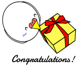 A round white bird01 sticker #12750452