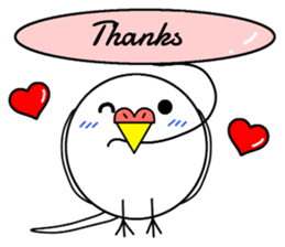 A round white bird01 sticker #12750453