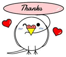 A round white bird01 sticker #12750453