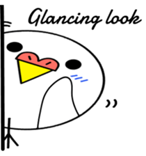 A round white bird01 sticker #12750454