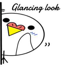 A round white bird01 sticker #12750454