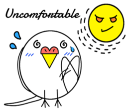 A round white bird01 sticker #12750455