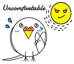 A round white bird01 sticker #12750455