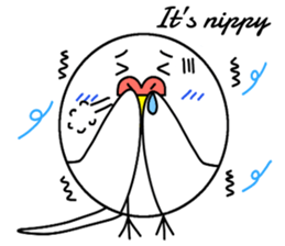 A round white bird01 sticker #12750456