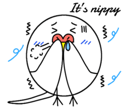 A round white bird01 sticker #12750456