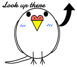 A round white bird01 sticker #12750458