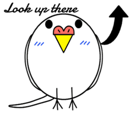 A round white bird01 sticker #12750458
