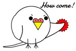 A round white bird01 sticker #12750460