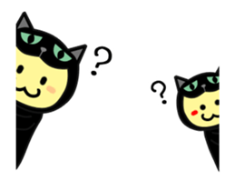 Black Cat parent-child work sticker #12752538