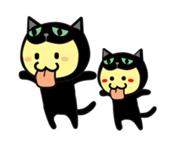 Black Cat parent-child work sticker #12752550