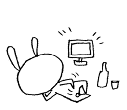 Deadpan Rabbit, When I see. sticker #12754090