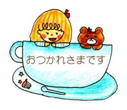 Coto and bear daily life sticker sticker #12754731