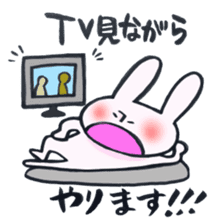 A rabbit does! sticker #12755388