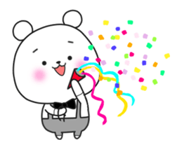 The Cute bear animation sticker #12756189