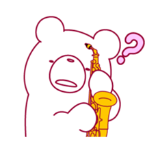 The bear."UGOKUMA" He plays a saxophone. sticker #12756203