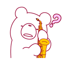 The bear."UGOKUMA" He plays a saxophone. sticker #12756203