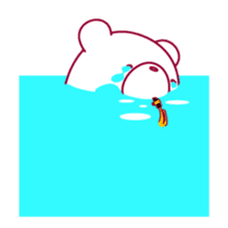 The bear."UGOKUMA" He plays a saxophone. sticker #12756214