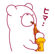 The bear."UGOKUMA" He plays a saxophone. sticker #12756216