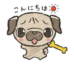 pug100% sticker #12756311