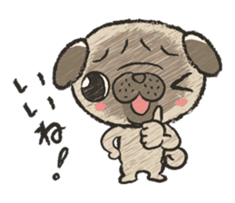 pug100% sticker #12756321