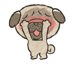 pug100% sticker #12756322