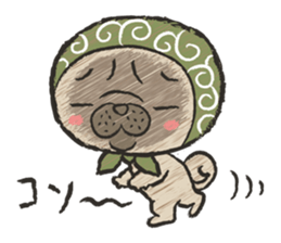 pug100% sticker #12756330