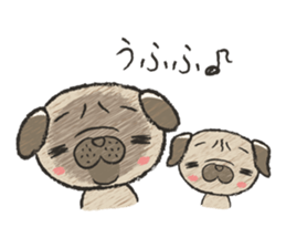 pug100% sticker #12756341